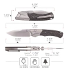 Нож Remette WD107, M390, Titanium/Carbon Black Handle