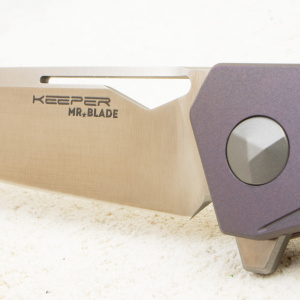 Mr.Blade Keeper NO SHNUR NO PARTY, M390, Titanium Blue Mr.Blade Keeper NO SHNUR NO PARTY, M390, Titanium Blue