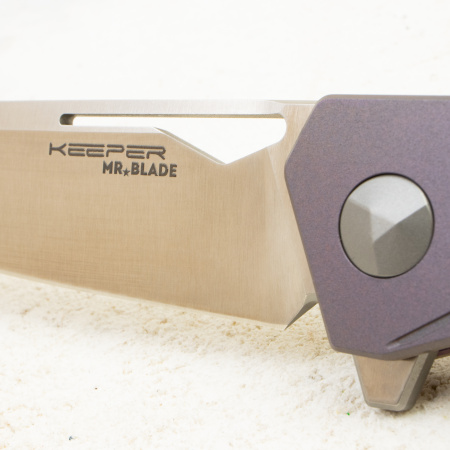 Mr.Blade Keeper NO SHNUR NO PARTY, M390, Titanium Blue Mr.Blade Keeper NO SHNUR NO PARTY, M390, Titanium Blue