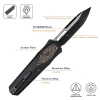 Нож Remette Swordfish Tanto, 14C28N, Titanium Black/Carbon Inlay Handle, ZL103C8