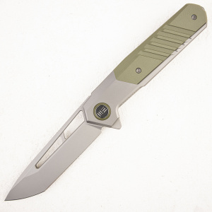 Нож WE Knife Arsenal, 20CV, Titanium Gray/G10 OD Green - складной туристические ножи из стали Нож WE Knife Arsenal, 20CV, Titanium Gray/G10 OD Green - складной туристические ножи из стали