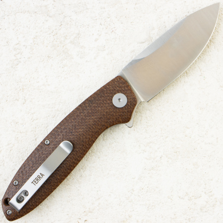 Нож Petrified Fish Terra, Satin, D2, Micarta Brown Handle, PFB01BRS Нож Petrified Fish Terra, Satin, D2, Micarta Brown Handle, PFB01BRS