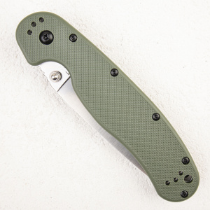 Нож Ontario Rat 1, AUS-8, Satin, Olive Drab Nylon, 8848OD - складной туристические ножи из стали Нож Ontario Rat 1, AUS-8, Satin, Olive Drab Nylon, 8848OD - складной туристические ножи из стали