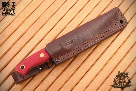 Южный Крест Fang, N690, Конвекс, Микарта красная, Насечка - купить в интернет-магазине Blademan