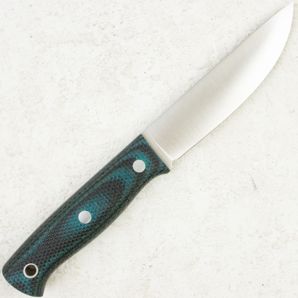 Нож Южный Крест Росомаха, CPR, Convex, Micarta Black/Blue, Насечка, 215