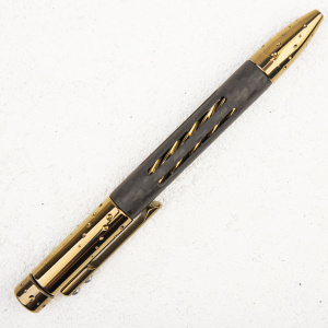 Ручка lion STEEL Nyala, Carbon Fiber, Gold Ручка lion STEEL Nyala, Carbon Fiber, Gold - купить в интернет-магазине Blademan