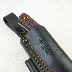 Нож Южный Крест Траппер, VG-10, Convex, Micarta Black/Red, Насечка