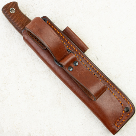 Нож Южный Крест Росомаха, CPR, Convex, Micarta Coyote, Насечка, 215 Нож Южный Крест Росомаха, CPR, Convex, Micarta Coyote, Насечка, 215