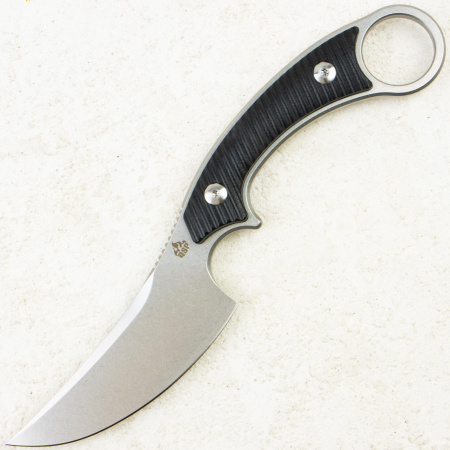 Нож QSP Viper, Stonewashed, 10Cr15MoV, G10 Black Handle, QS166-A1