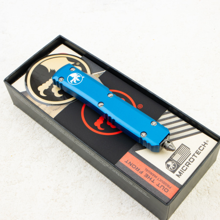 Нож Microtech Ultratech, Apocalyptic, M390, Aluminium Blue, 123-10 APBL Нож Microtech Ultratech, Apocalyptic, M390, Aluminium Blue, 123-10 APBL