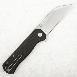 Нож QSP Swordfish Button Lock, 14C28N, Micarta Dark Brown - складной туристические ножи из стали Нож QSP Swordfish Button Lock, 14C28N, Micarta Dark Brown - складной туристические ножи из стали