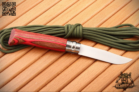 Нож Opinel №8, Нержавеющая сталь, Берёза, Красный - купить в интернет-магазине Blademan