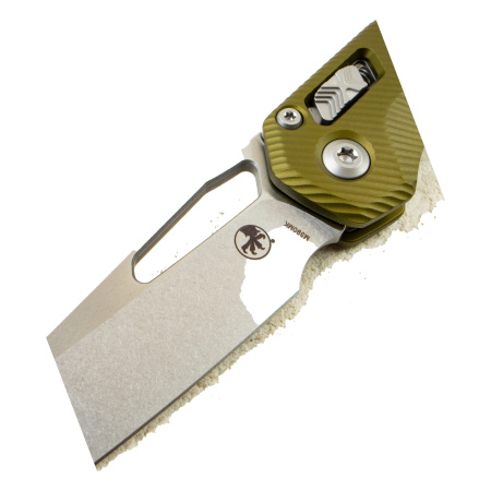 Нож Microtech MSI, Stonewash, M390, Aluminum Fluted OD Green, 210-10 — фото 5