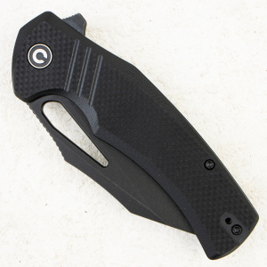 Нож CIVIVI BullTusk Flipper & Thumb Hole Knife Black Coarse G10, C23017-1 - складной туристические ножи из стали Нож CIVIVI BullTusk Flipper & Thumb Hole Knife Black Coarse G10, C23017-1 - складной туристические ножи из стали