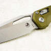 Нож Microtech MSI, Stonewash, M390, Aluminum Fluted OD Green, 210-10 Нож Microtech MSI, Stonewash, M390, Aluminum Fluted OD Green, 210-10