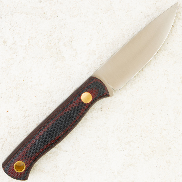 Нож Южный Крест Small, Elmax, Конвекс, Микарта Красно-черная, Насечка