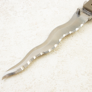 Нож Cold Steel Ti-Lite 6 Kris, Serrated, AUS-10A, Zytel Black, 26SXK6S