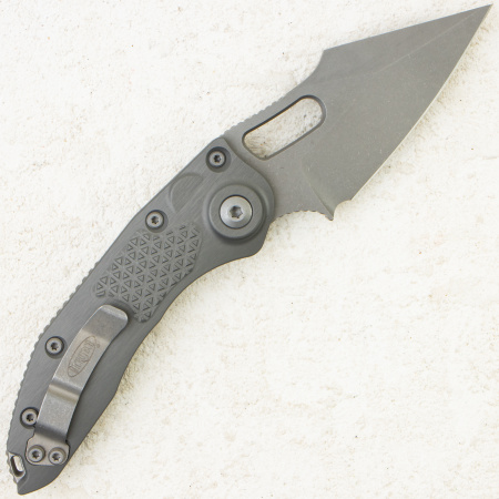 Нож Microtech Stitch Auto, Apocalyptic, M390, Aluminum Natural Clear Gray, 169-10 Нож Microtech Stitch Auto, Apocalyptic, M390, Aluminum Natural Clear Gray, 169-10