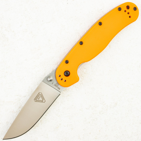 Нож Ontario Rat 1, D2, Satin, Orange Nylon, 8867OR