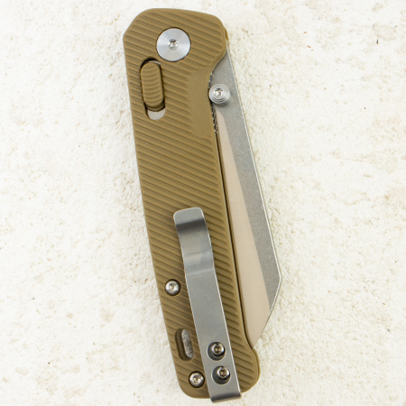 Нож QSP Penguin V2 Glyde Lock, Stonewash-Satin, 14C28N, FRN Khaki Handle, QS130GL-C1 Нож QSP Penguin V2 Glyde Lock, Stonewash-Satin, 14C28N, FRN Khaki Handle, QS130GL-C1