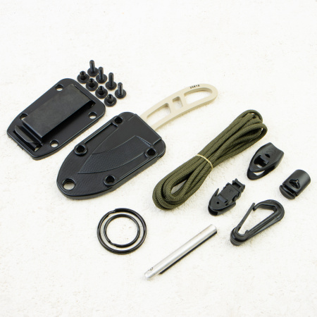 Нож ESEE Candiru with Kit, 1095 Carbon, Desert Tan