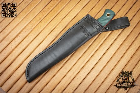 Нож Южный Крест F5, N690, Конвекс, Микарта изумрудная, Насечка - купить в интернет-магазине Blademan