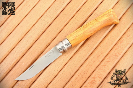 Нож Opinel №8, Нержавеющая сталь, Оливковое дерево, Коробка - купить в интернет-магазине Blademan