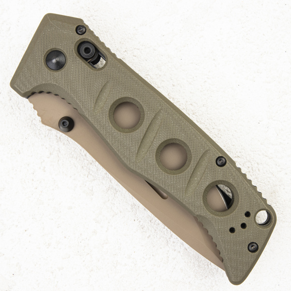 Нож Benchmade ADAMAS, CPM CruWear Serrated, G10 Olive, 275SFE-2