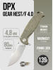 Нож DPX Gear HEST/F 4.0, MagnaCut, Titanium/Micarta Olive Handle, DPXHSF402
