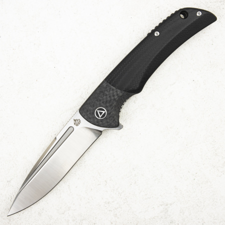 Нож QSP Harpyie, S35VN Satin, Carbon Fiber/G10 Black