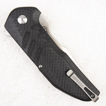 Нож Brous Blades Strife, D2 Satin, Carbon Fiber Black