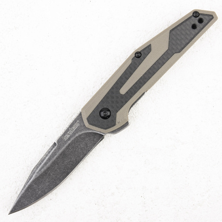 Нож Kershaw Fraxion, Blackwash, G10/Carbon Tan