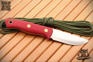 Южный Крест Fang, N690, Конвекс, Микарта красная, Насечка - купить в интернет-магазине Blademan