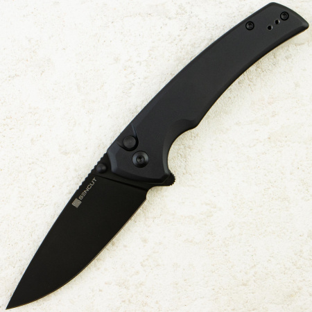 Нож SENCUT Serene, Black Stonewashed, D2, Black Aluminum Handle, S21022B-1