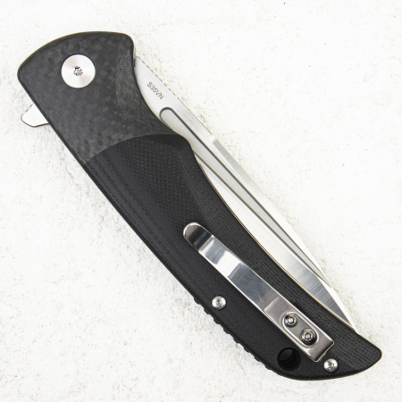 Нож QSP Harpyie, S35VN Satin, Carbon Fiber/G10 Black, QS129-B