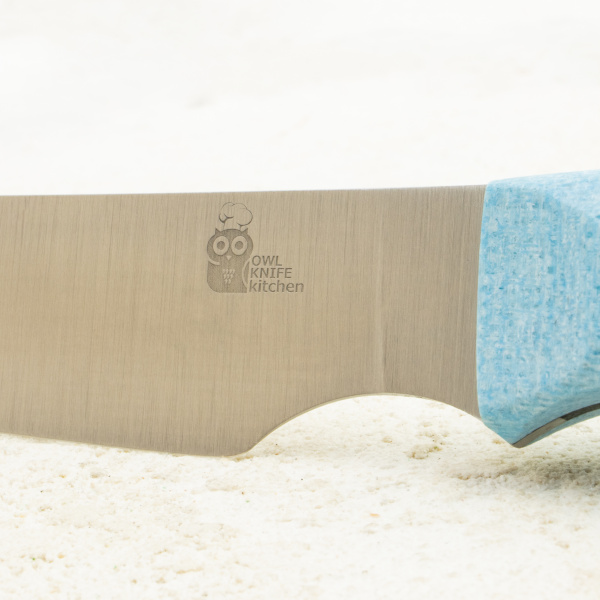 Нож OWL FS130 F Филейный, Elmax Cryo, Micarta Jeans Blue, Kydex