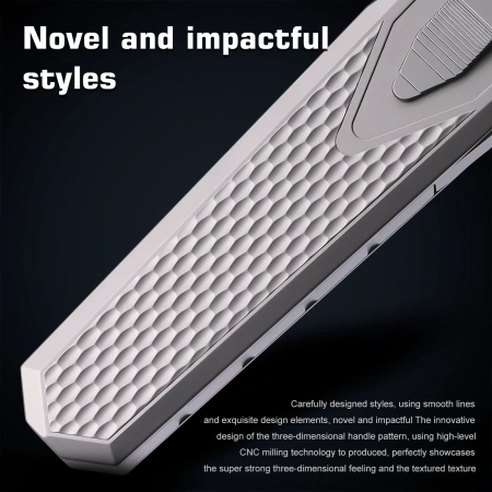 Нож Remette Swordfish Clip-Point, M390, Titanium Black/Orange Handle, ZL101A4