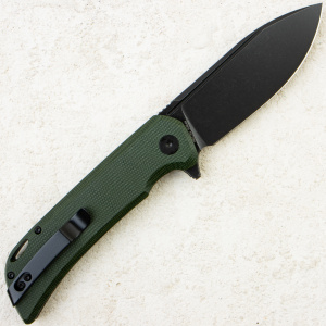 Нож Petrified Fish Tunny, Black Stonewashed, 14C28N, Micarta Army Green Handle, PFB05AGRMDW Нож Petrified Fish Tunny, Black Stonewashed, 14C28N, Micarta Army Green Handle, PFB05AGRMDW