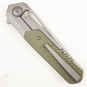 Нож WE Knife Arsenal, 20CV, Titanium Gray/G10 OD Green - складной туристические ножи из стали Нож WE Knife Arsenal, 20CV, Titanium Gray/G10 OD Green - складной туристические ножи из стали