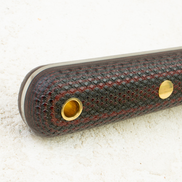 Нож Южный Крест Кефарт L, VG-10, Convex, Micarta Black/Red, Насечка