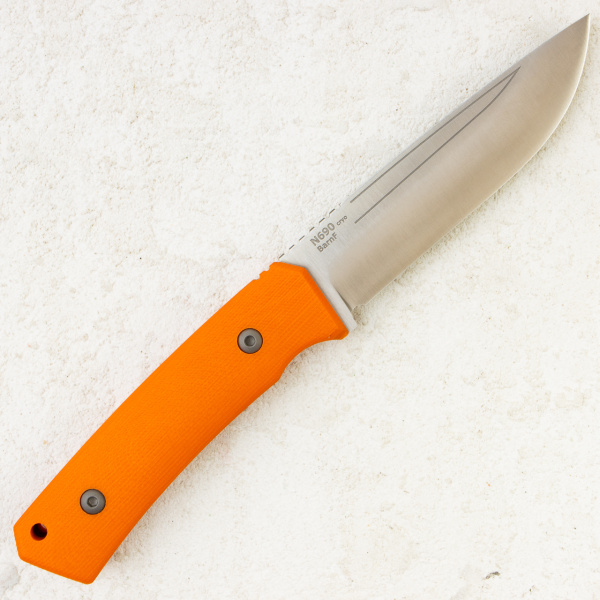 Нож OWL Barn F, N690 Cryo, G10 OR/BK, Kydex BK/CL