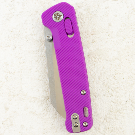 Нож QSP Penguin V2 Glyde Lock, Stonewash-Satin, 14C28N, FRN Purple Handle, QS130GL-E1 Нож QSP Penguin V2 Glyde Lock, Stonewash-Satin, 14C28N, FRN Purple Handle, QS130GL-E1
