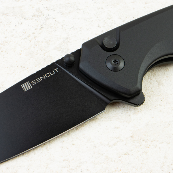 Нож SENCUT Serene, Black Stonewashed, D2, Black Aluminum Handle, S21022B-1