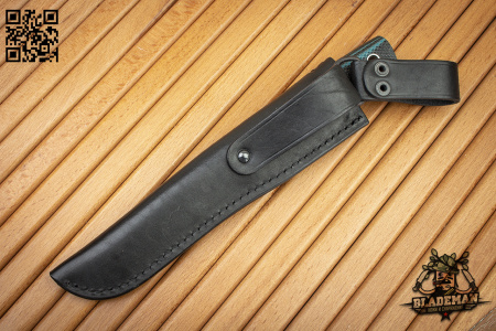 Нож Южный Крест Компаньон Эксперт, N690, Микарта черно-синяя, Насечка - купить в интернет-магазине Blademan