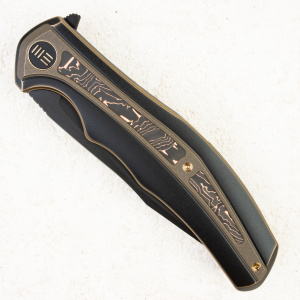 Нож WE Knife Zonda, CPM 20CV, Copper Foil Carbon Fiber / Black Titanium Handle - складной туристические ножи из стали Нож WE Knife Zonda, CPM 20CV, Copper Foil Carbon Fiber / Black Titanium Handle - складной туристические ножи из стали