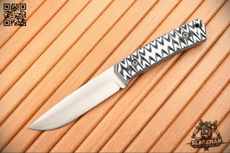 Нож OWL Barn F, N690 Cryo, G10 Black-White, Кожа - купить в интернет-магазине Blademan