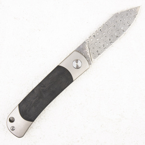 Нож QSP Falcon, Damascus, Titanium/Carbon - складной туристические ножи из стали Нож QSP Falcon, Damascus, Titanium/Carbon - складной туристические ножи из стали