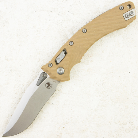 Нож Microtech Amphibian RAM-LOK, Stonewash, M390, G10 Fluted Tan, 137RL-10 FLGTTA