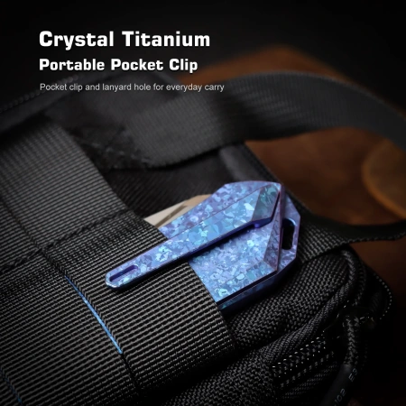 Нож Remette Woodpecker, M390, Crystallized Titanium Blue Handle, RTWP-IB