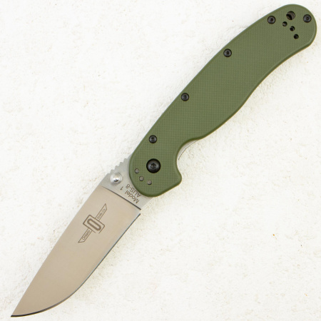 Нож Ontario Rat 1 Folder, AUS-8 Satin Blade, Foliage Green Nylon Handle ON8848FG